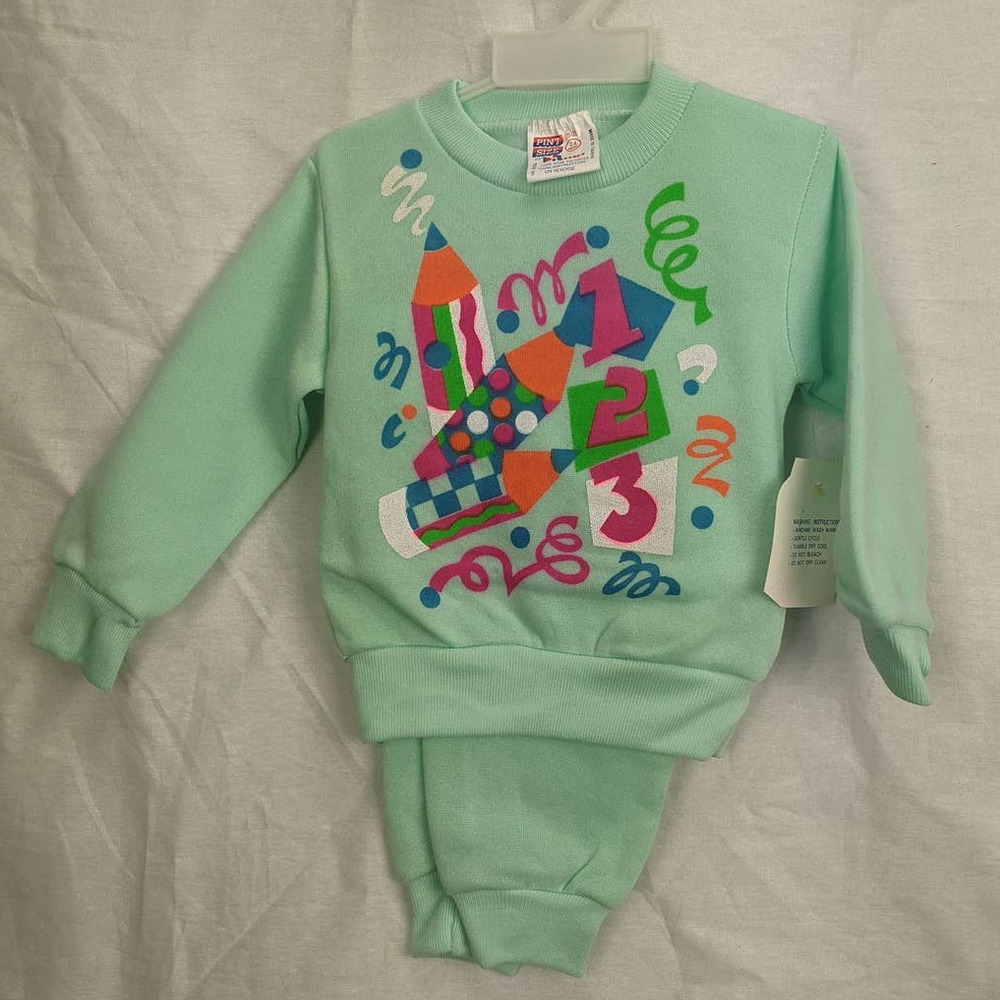 Vintage *New*  sweatshirt and sweatpants set pencils 123 : 24 months